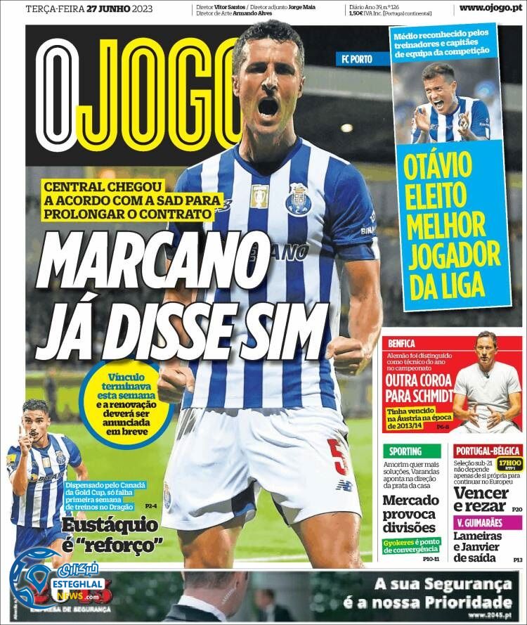 روزنامه ورزشی اوجوگو سه شنبه 6 تیر 1402 