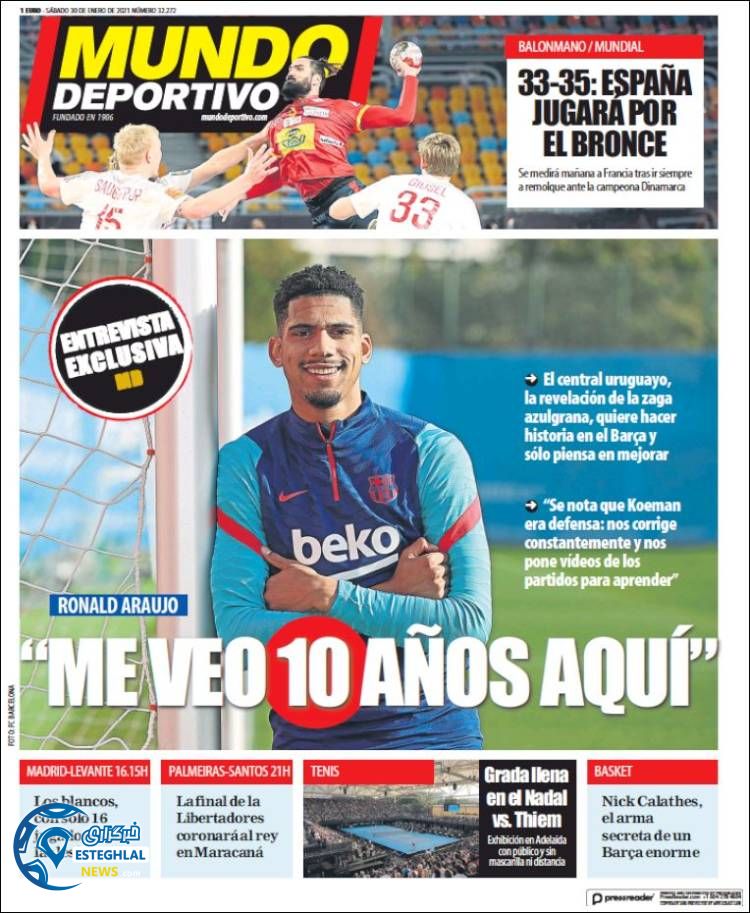 روزنامه ورزشی موندو دپورتیوو شنبه 11 بهمن 1399