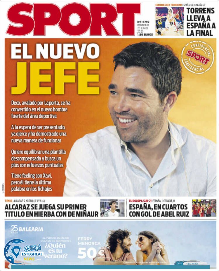 روزنامه ورزشی اسپورت یکشنبه 4 تیر 1402 