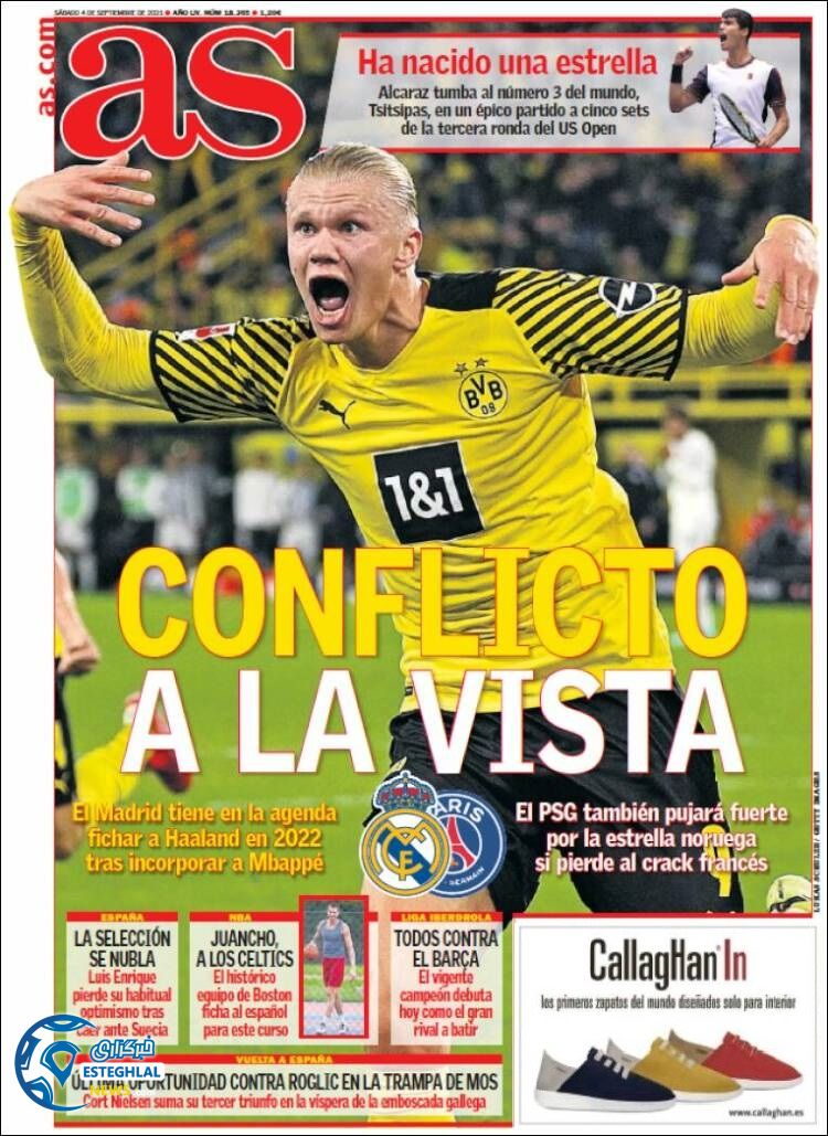 روزنامه ورزشی آ اس شنبه 13 شهریور 1400