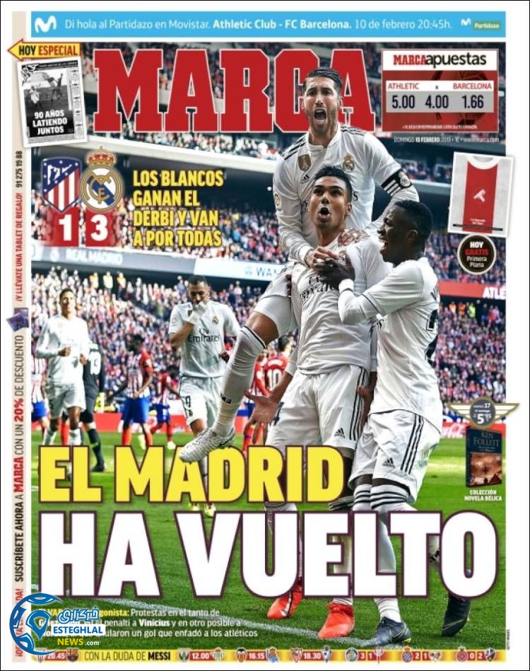 روزنامه ورزشی مارکا یکشنبه 21 بهمن 1397