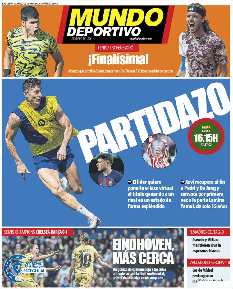 روزنامه ورزشی موندو دپورتیوو یکشنبه 3 اردیبهشت 1402 