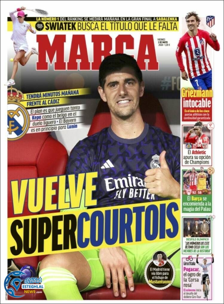 روزنامه  ورزشی مارکا جمعه 14 اردیبهشت 1403 