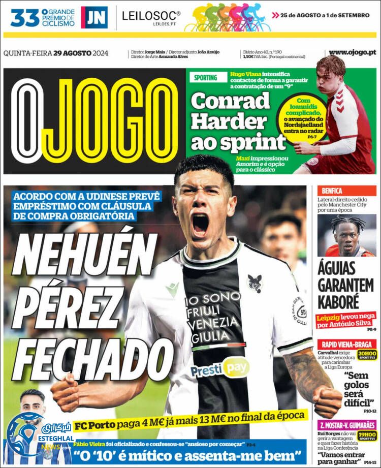 روزنامه ورزشی  اوجوگو پنجشنبه 8 شهریور 1403 