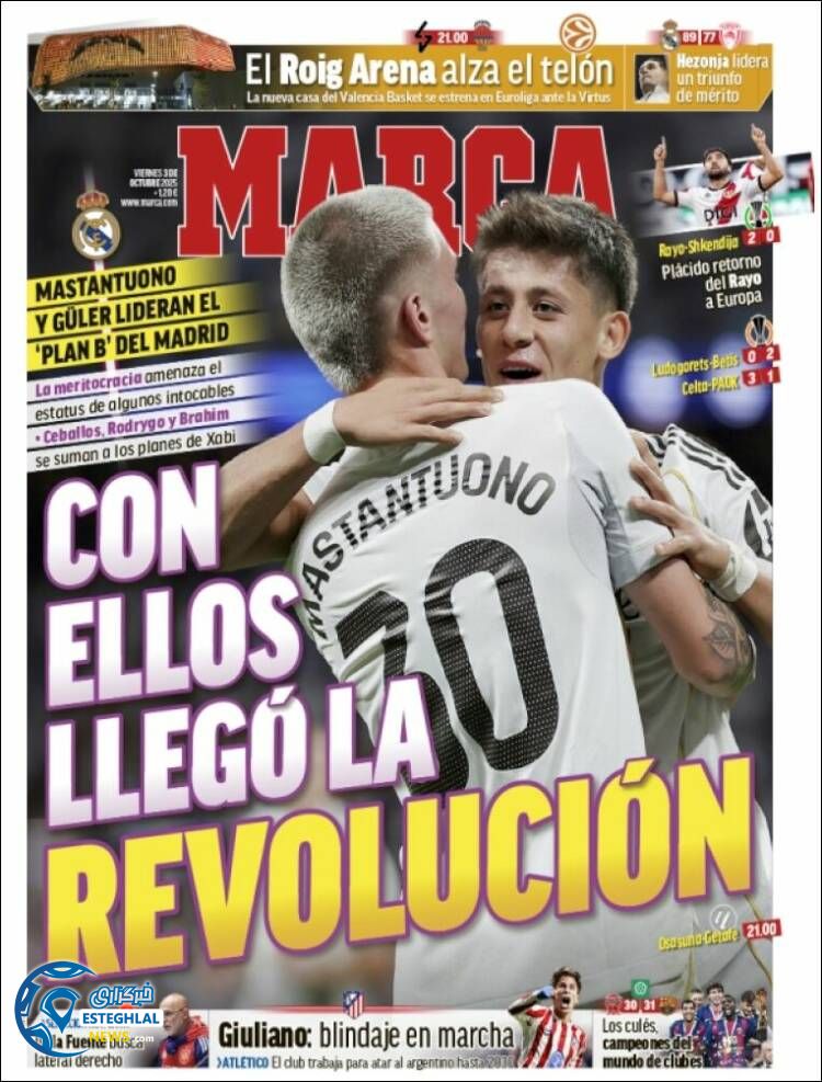 روزنامه  ورزشی مارکا جمعه 11 مهر 1404 