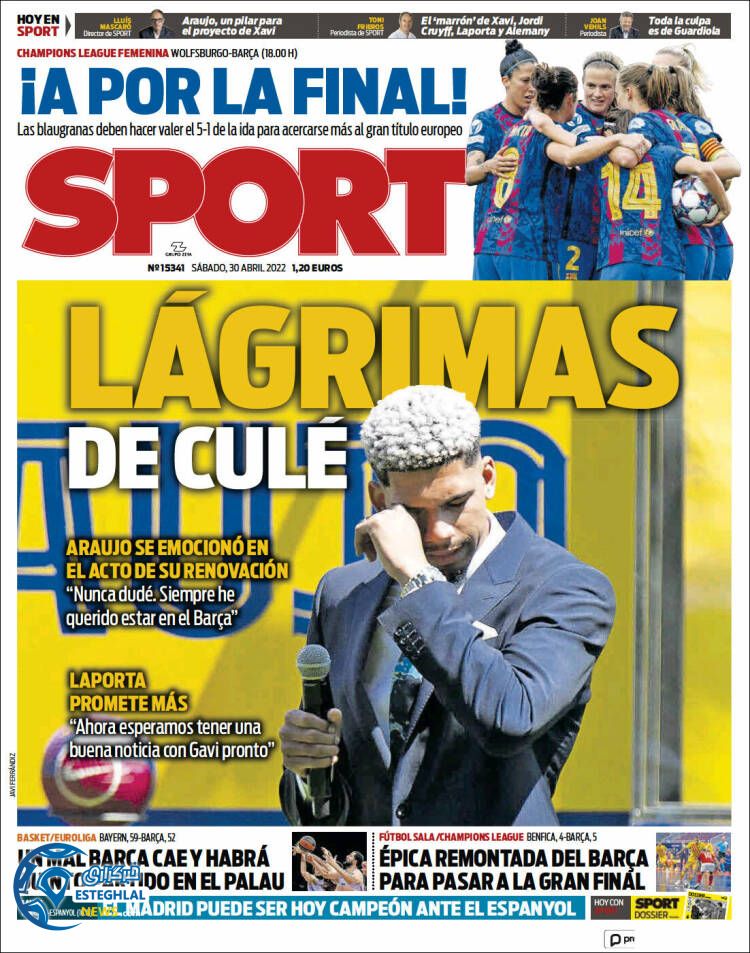 روزنامه ورزشی اسپورت شنبه 10 اردیبهشت 1401