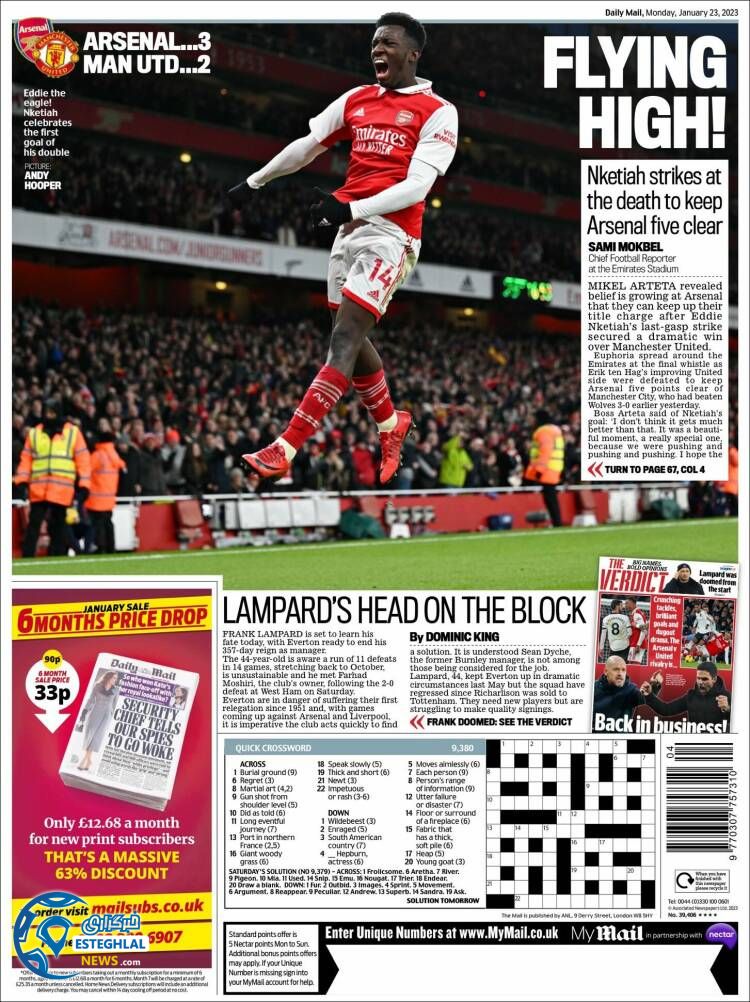 روزنامه ورزشی مایل اسپورت دوشنبه 3 بهمن 1401 