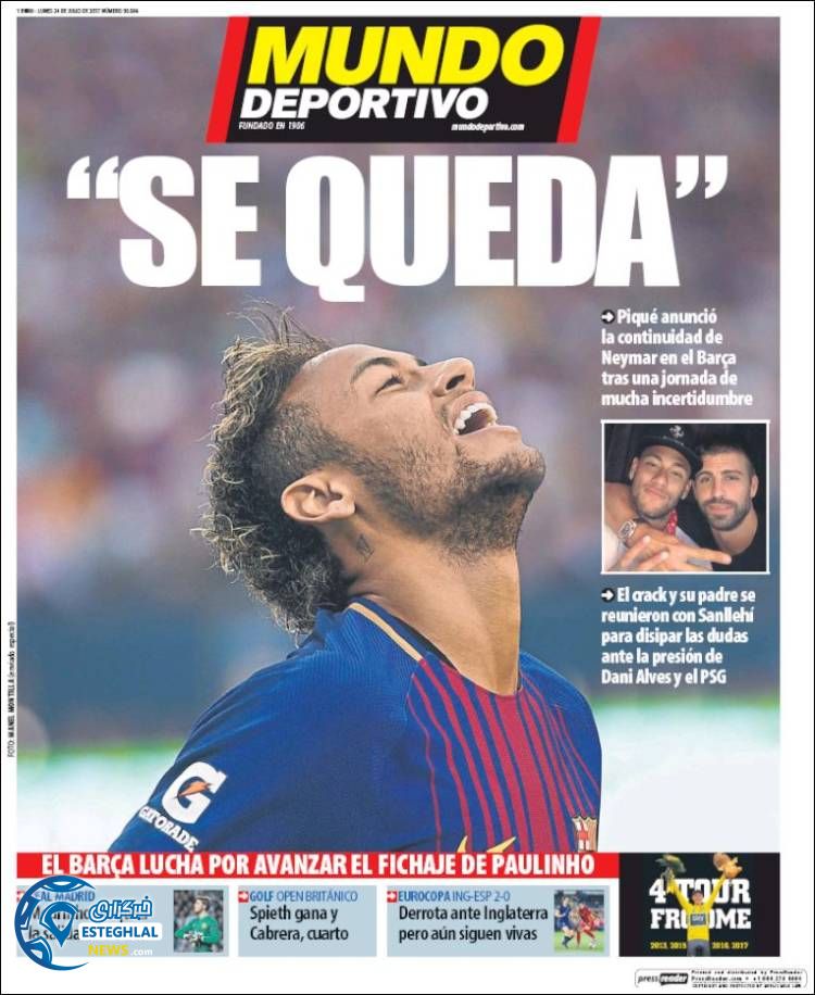 روزنامه موندودی پورتو 2 مرداد