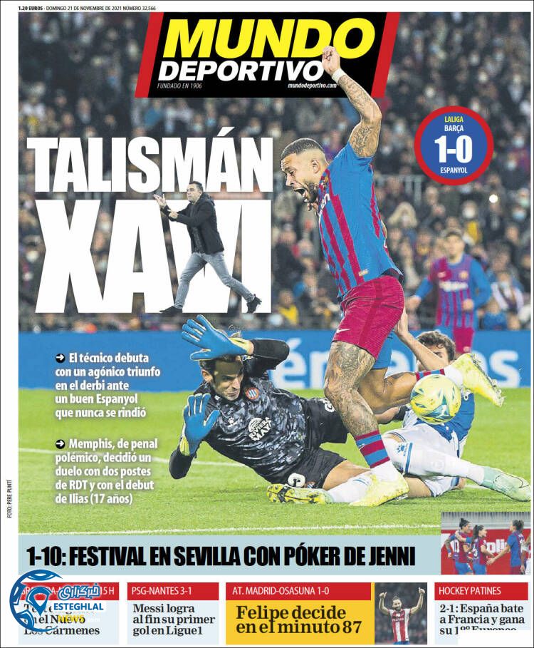 روزنامه ورزشی موندو دپورتیوو یکشنبه 30 آبان 1400