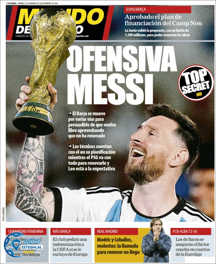 روزنامه ورزشی موندو دپورتیوو جمعه 11 فروردین 1402