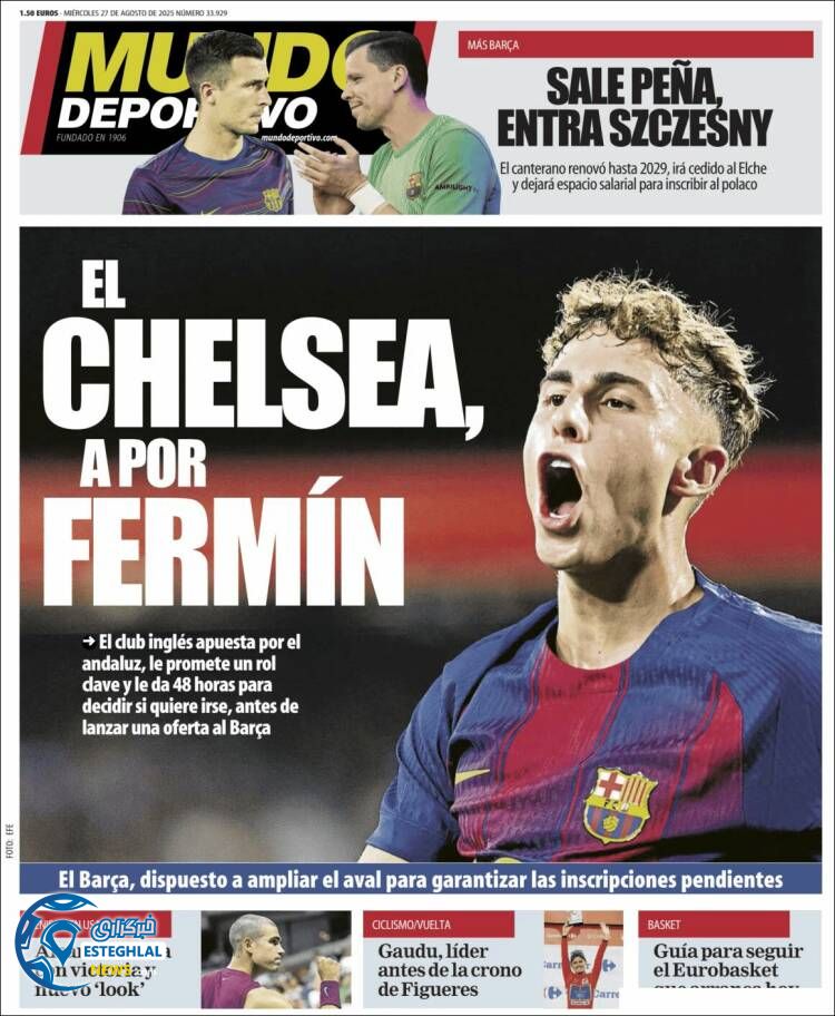 روزنامه  ورزشی موندو دپورتیوو چهارشنبه 5 شهریور 1404 