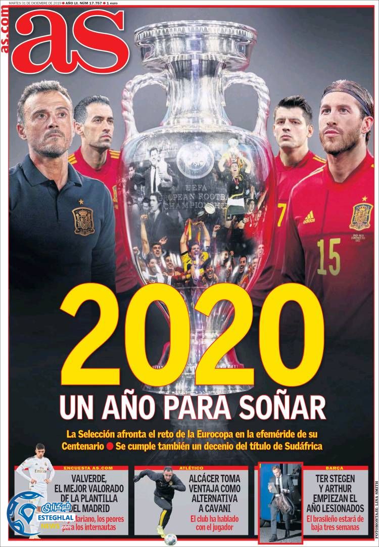 روزنامه ورزشی آاس سه شنبه 10 دی 1398