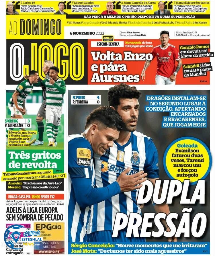 روزنامه ورزشی اوجوگو یکشنبه 15 آبان 1401 