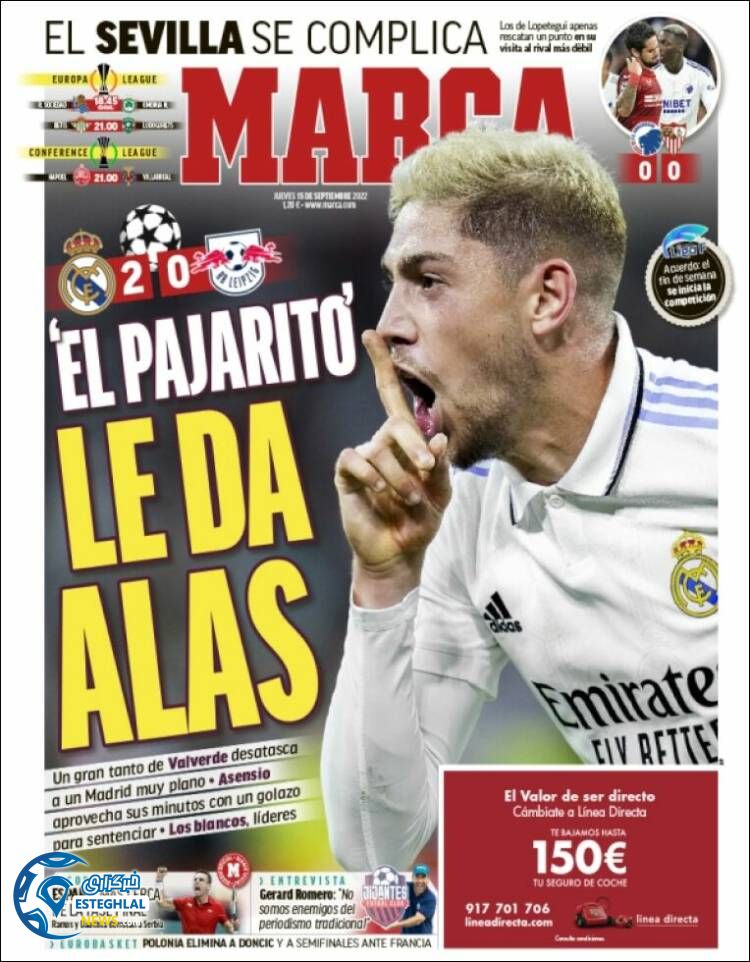 روزنامه ورزشی مارکا پنجشنبه 24 شهریور 1401