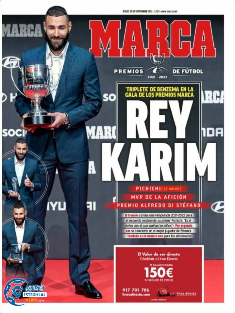 روزنامه ورزشی مارکا پنجشنبه 7 مهر 1401