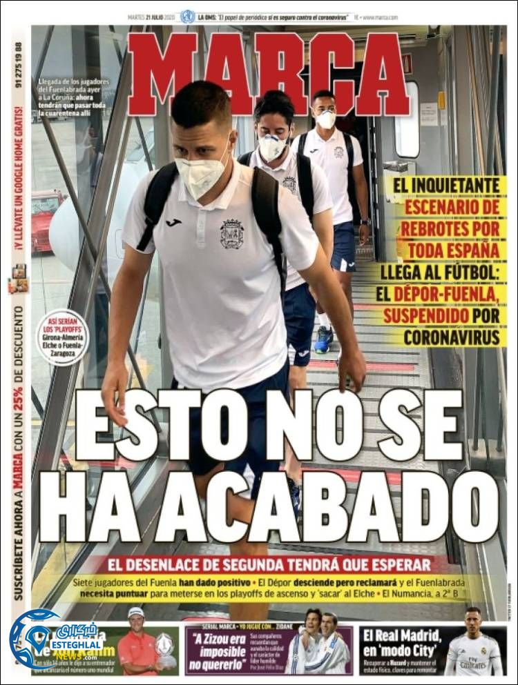 روزنامه ورزشی مارکا سه شنبه 31 تیر 1399