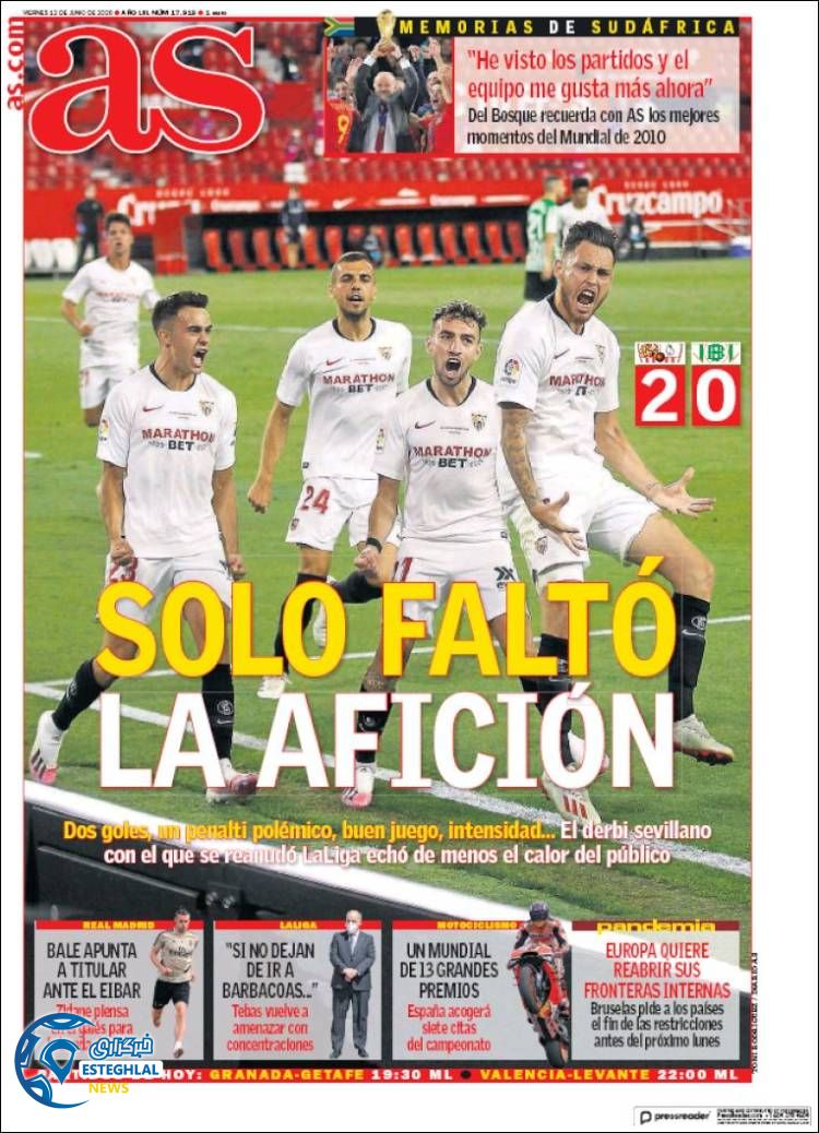 روزنامه ورزشی آآس جمعه 23 خرداد 1399