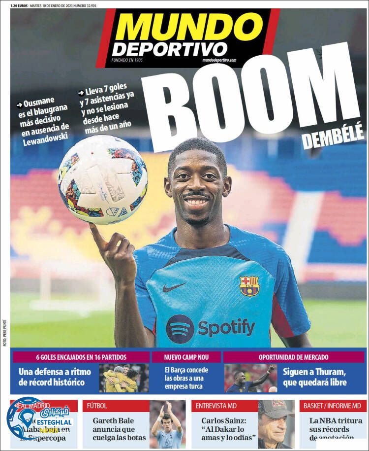 روزنامه ورزشی موندو دپورتیوو سه شنبه 20 دی 1401 