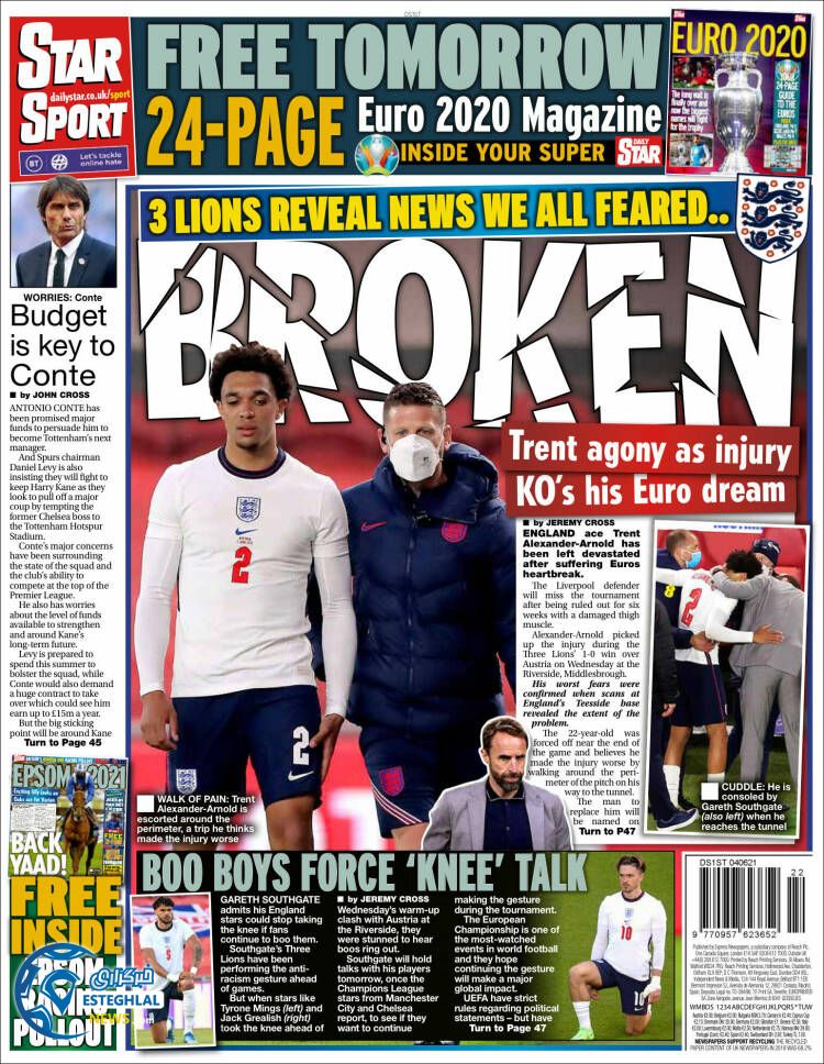 روزنامه ورزشی استار اسپورت جمعه 14 خرداد 1400