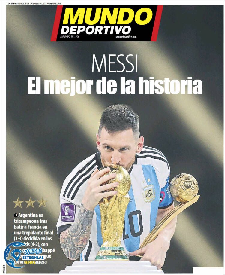 روزنامه ورزشی موندو دپورتیوو دوشنبه 28 آذر 1401