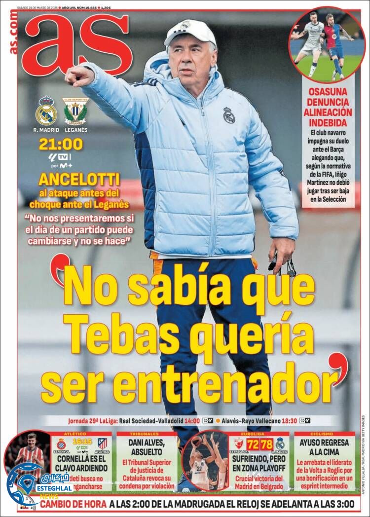 روزنامه  ورزشی  آ اس شنبه 9 فروردین 1404 