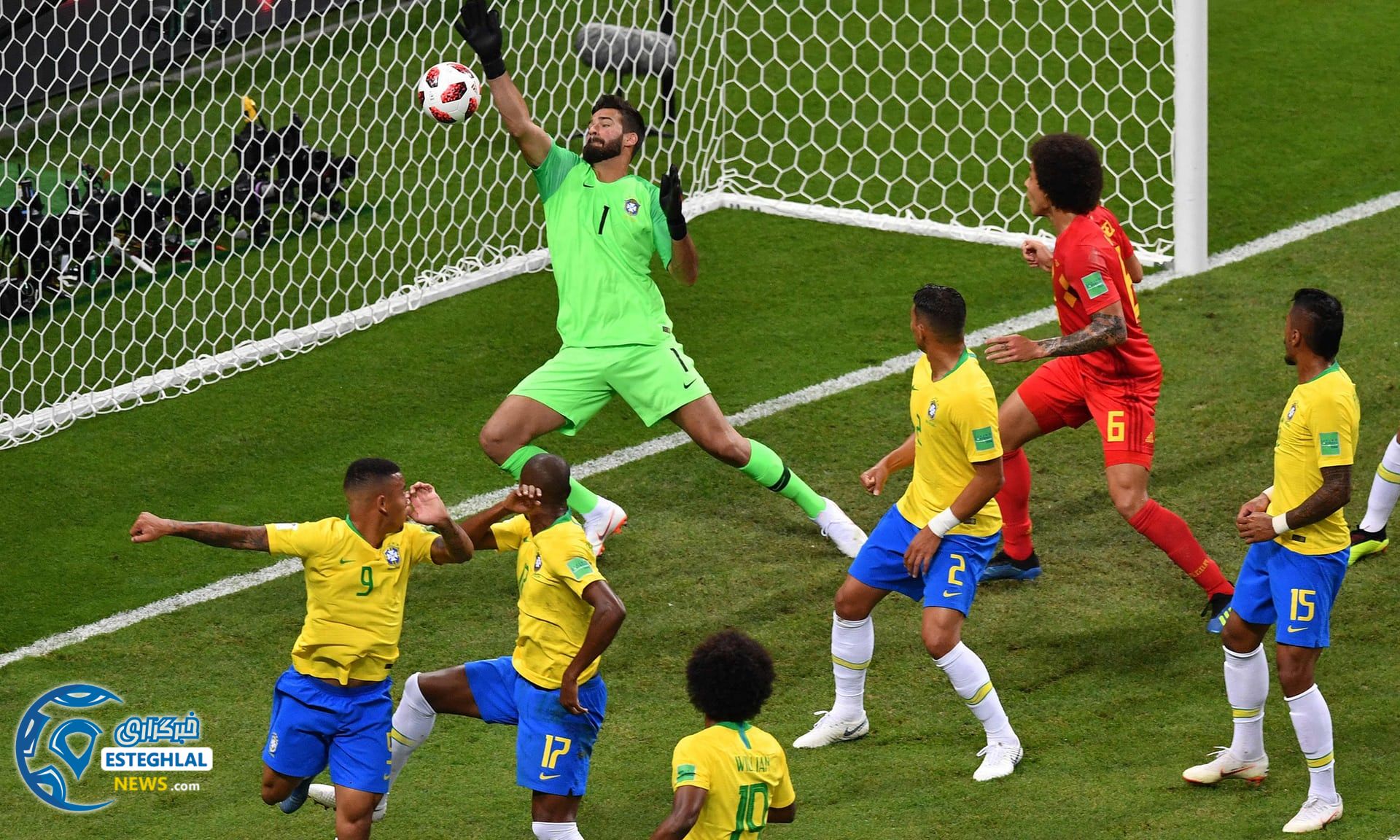 دیدار برزیل و بلژیک