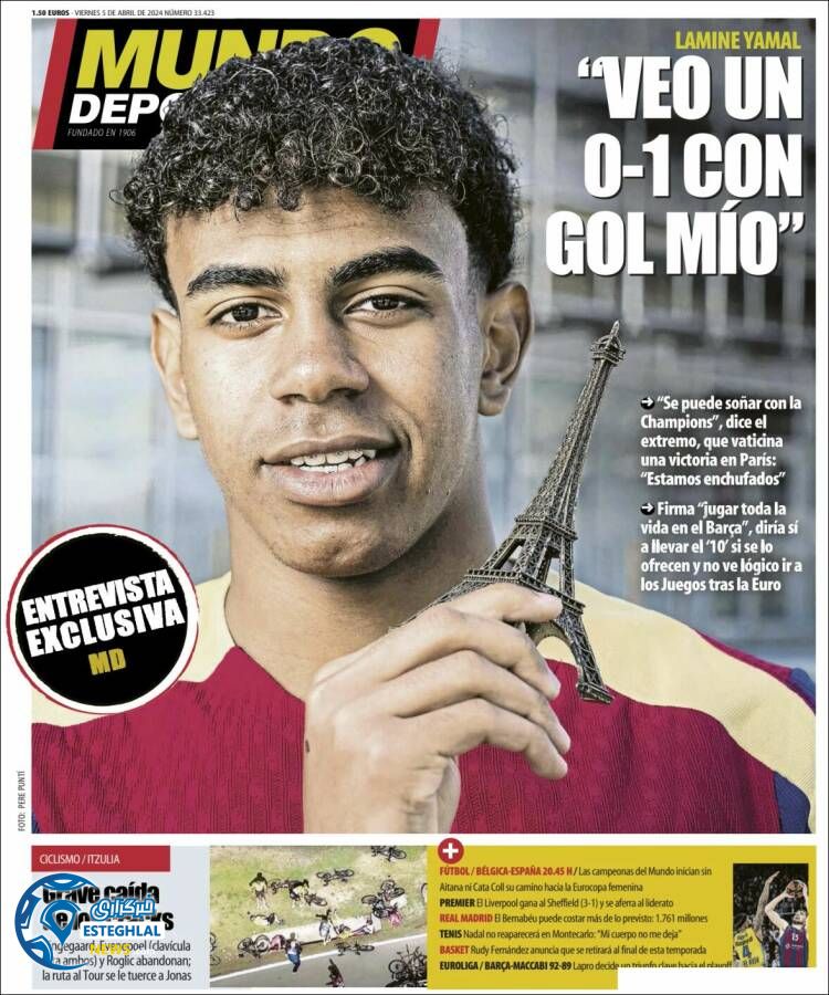 روزنامه ورزشی موندو دپورتیوو جمعه 17 فروردین 1403 