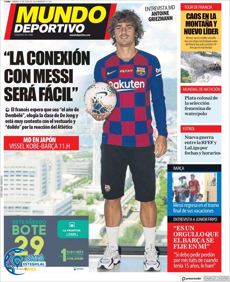 روزنامه ورزشی موندو دپورتیوو شنبه 5 مرداد 1398