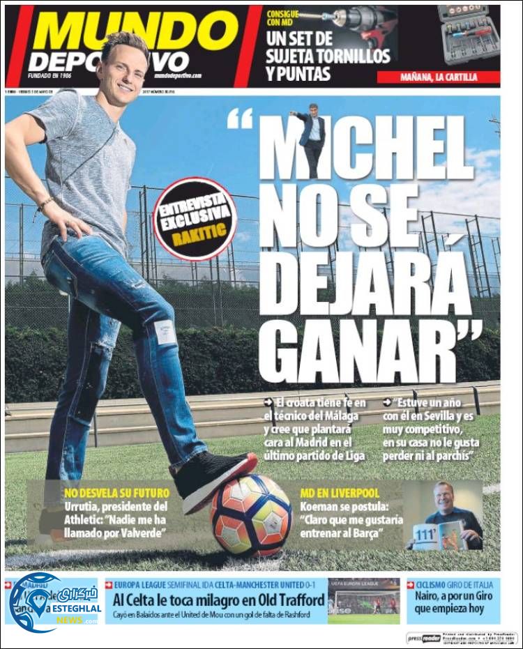 روزنامه های ورزشی جهان 15 اردیبهشت