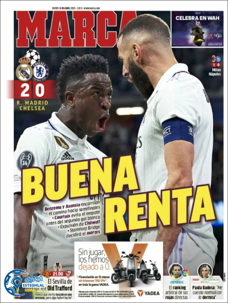 روزنامه  ورزشی مارکا پنجشنبه 24 فروردین 1402 