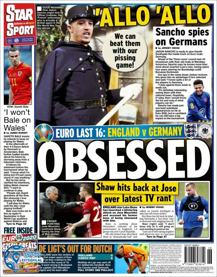 روزنامه ورزشی استار اسپورت دوشنبه 7 تیر 1400