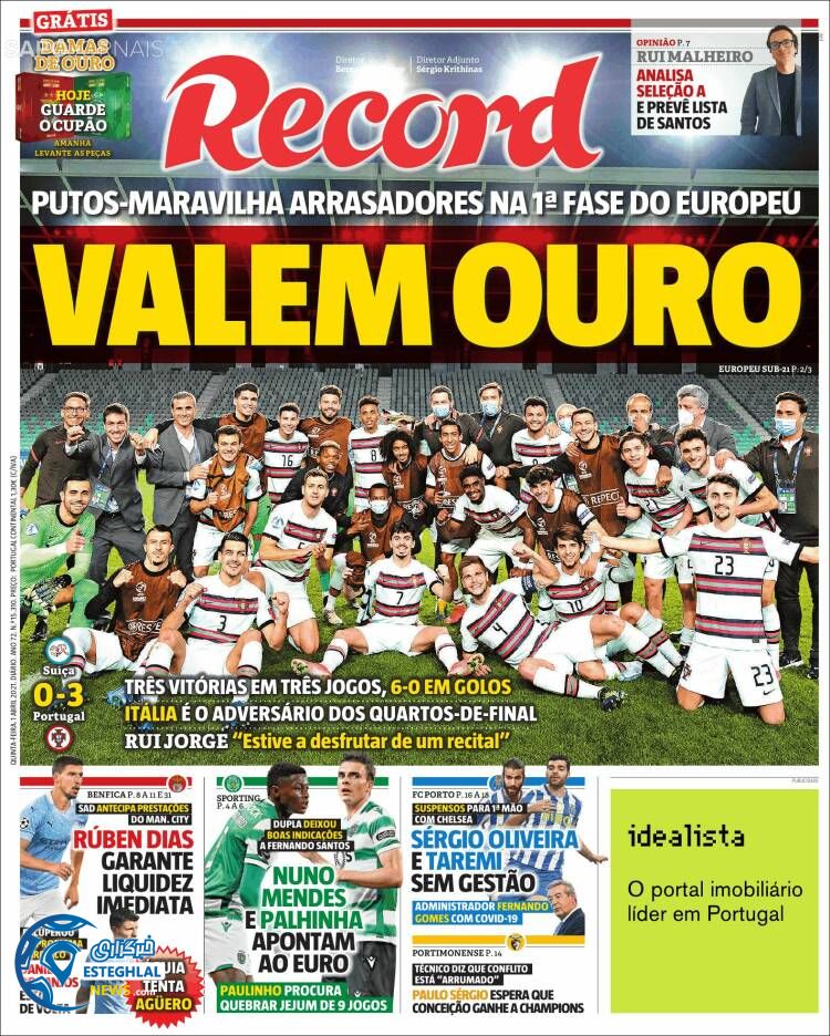 روزنامه ورزشی رکورد پنجشنبه 12 فروردین 1400