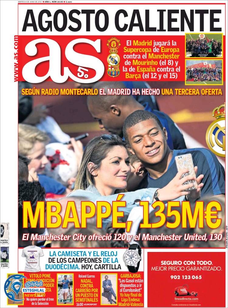 روزنامه های ورزشی جهان 16 خرداد