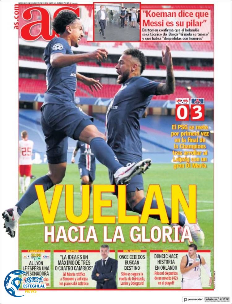 روزنامه ورزشی آاس چهارشنبه 29 مرداد 1399