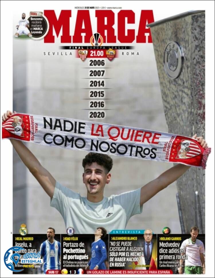 روزنامه ورزشی مارکا چهارشنبه 10 خرداد 1402 