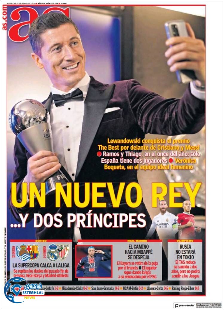 روزنامه ورزشی آاس جمعه 28 آذر 1399