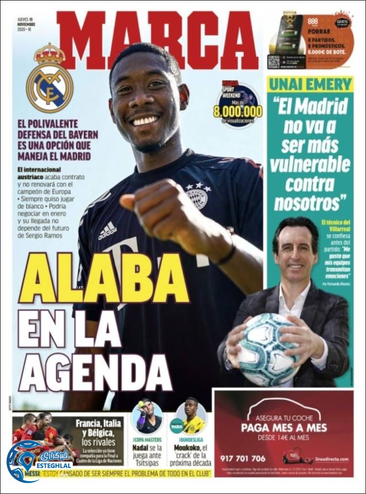 روزنامه ورزشی مارکا پنجشنبه 29 آبان 1399