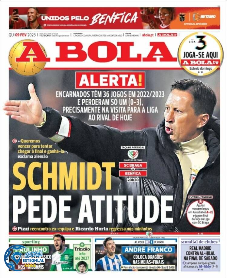 روزنامه ورزشی آبولا پنجشنبه 20 بهمن 1401 