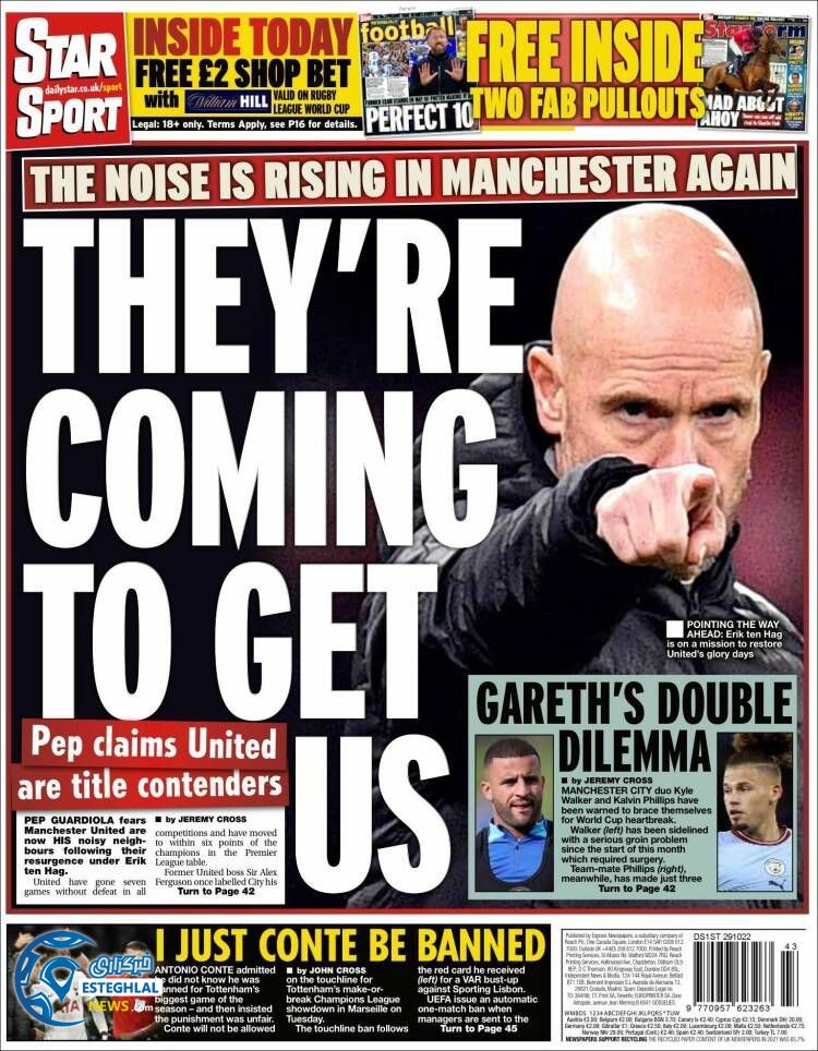 روزنامه ورزشی استار  اسپورت شنبه 7 آبان 1401 