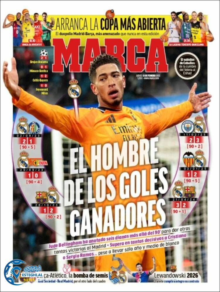 روزنامه  ورزشی  مارکا پنجشنبه 25 بهمن 1403 