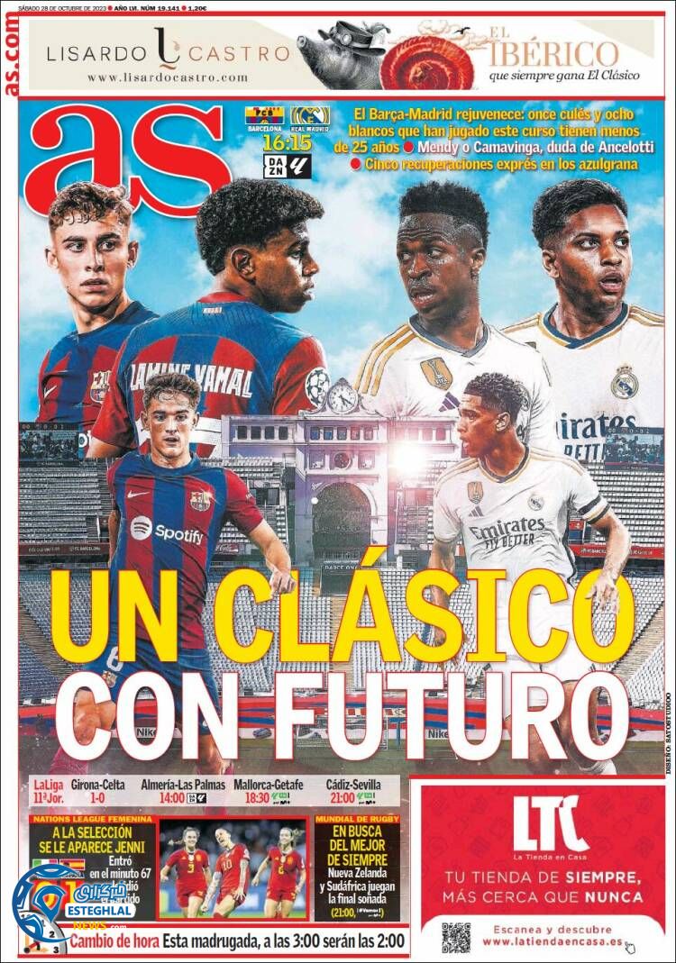 روزنامه ورزشی آ اس شنبه 6 آبان 1402 