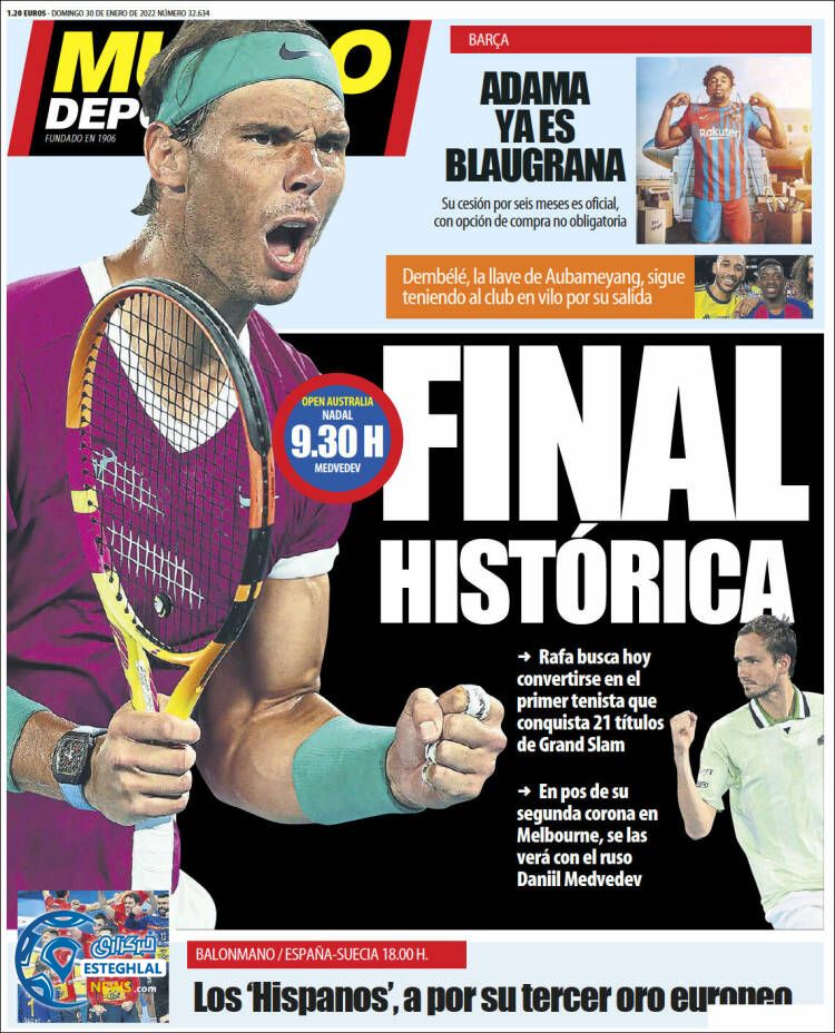 روزنامه ورزشی موندو دپورتیوو یکشنبه 10 بهمن 1400