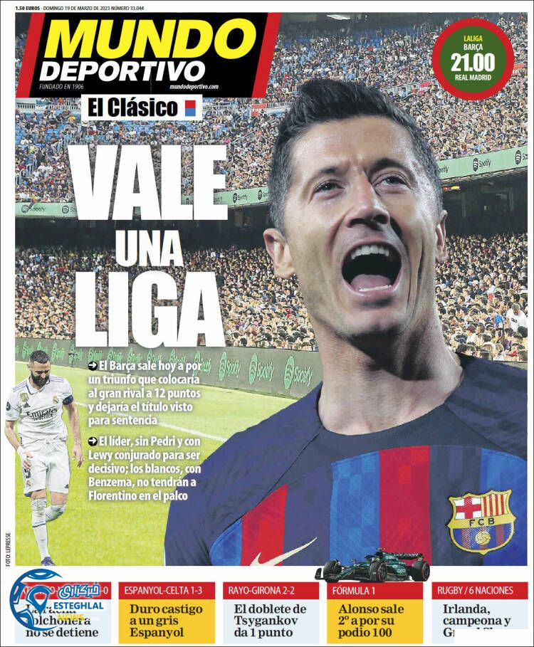 روزنامه ورزشی موندو دپورتیوو یکشنبه 28 اسفند 1401 