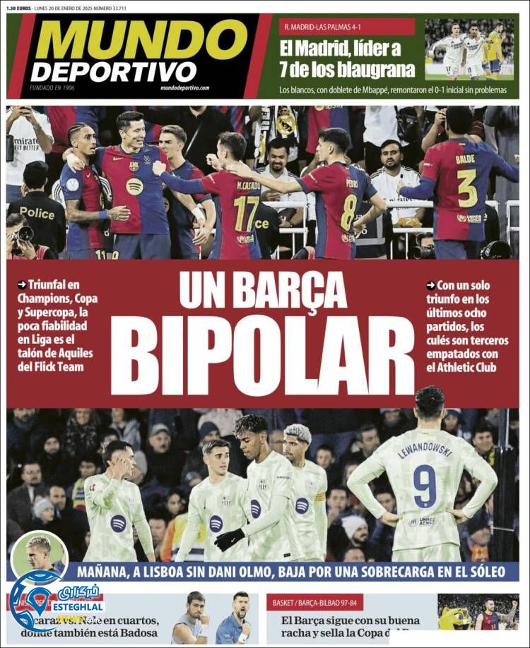 روزنامه  ورزشی موندو دپورتیوو دوشنبه 1 بهمن 1403 