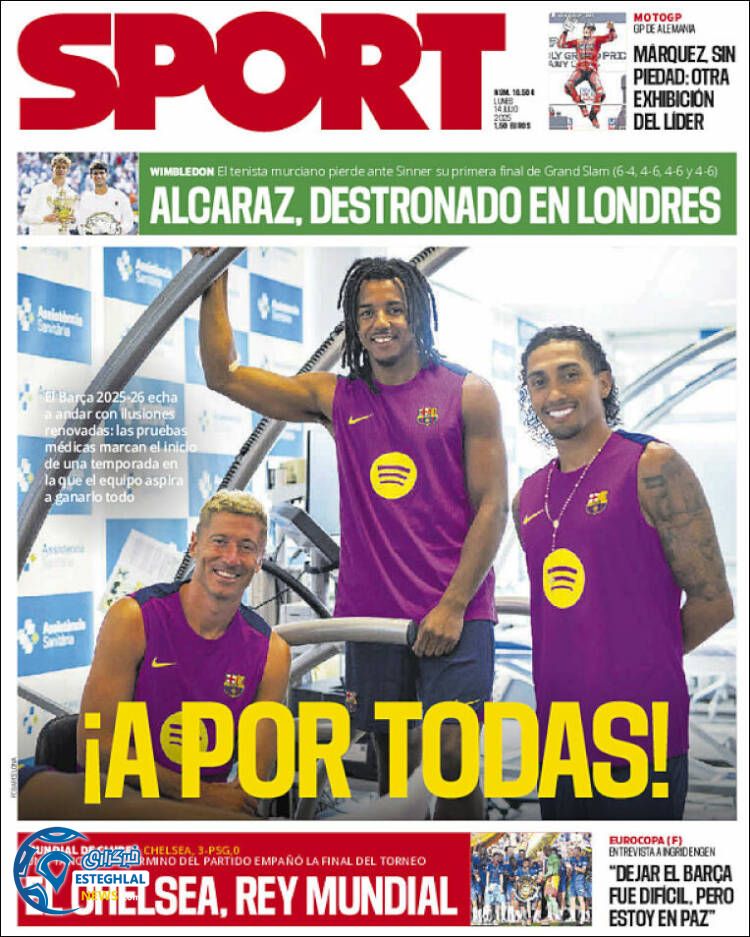 روزنامه ورزشی اسپورت دوشنبه 23 تیر 1404  