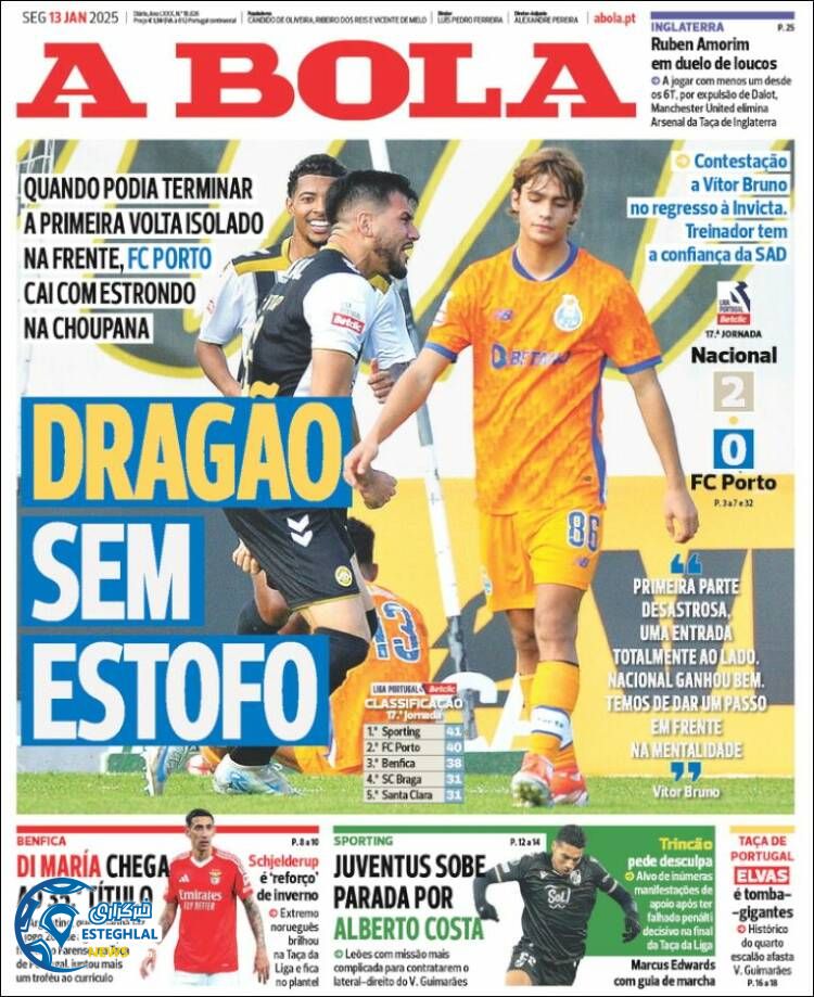 روزنامه ورزشی آبولا دوشنبه 24 دی 1403 