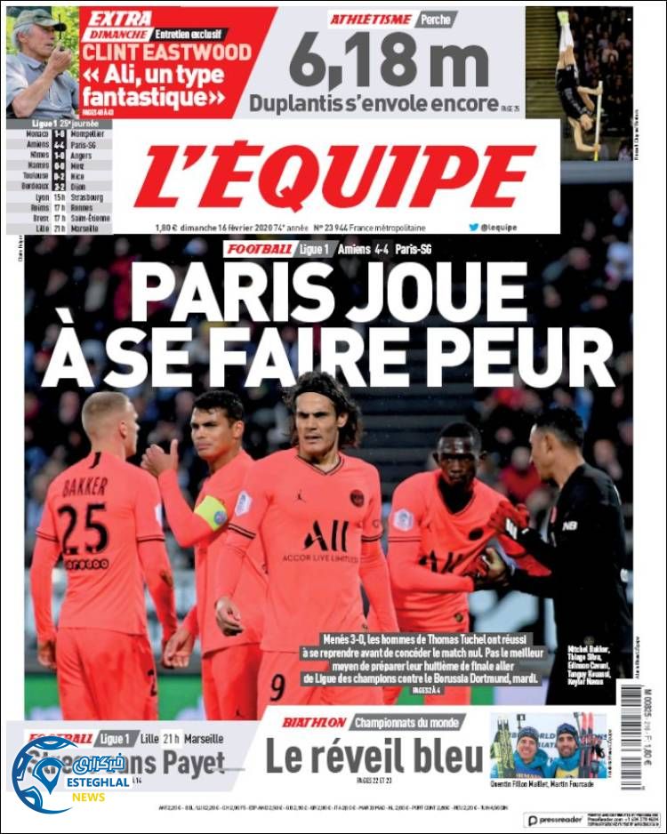 روزنامه ورزشی اکیپ یکشنبه 27 بهمن 1398