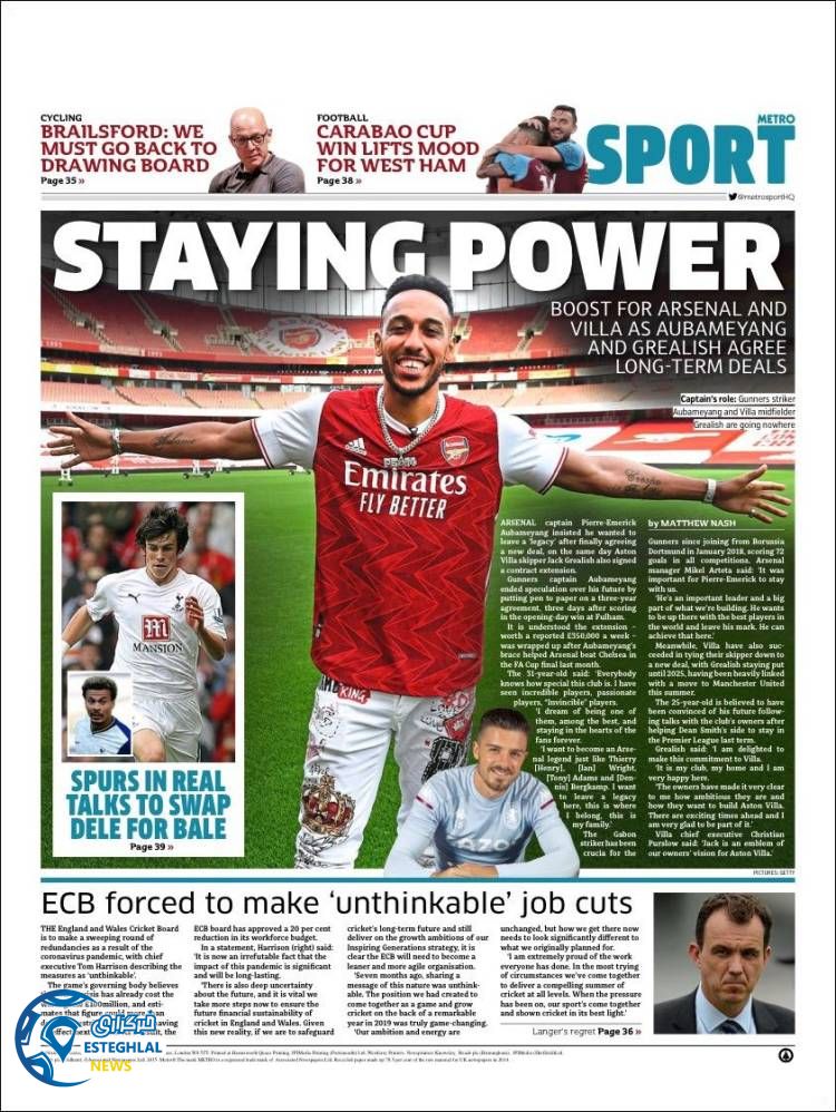 روزنامه ورزشی مترو اسپورت چهارشنبه 26 شهریور 1399