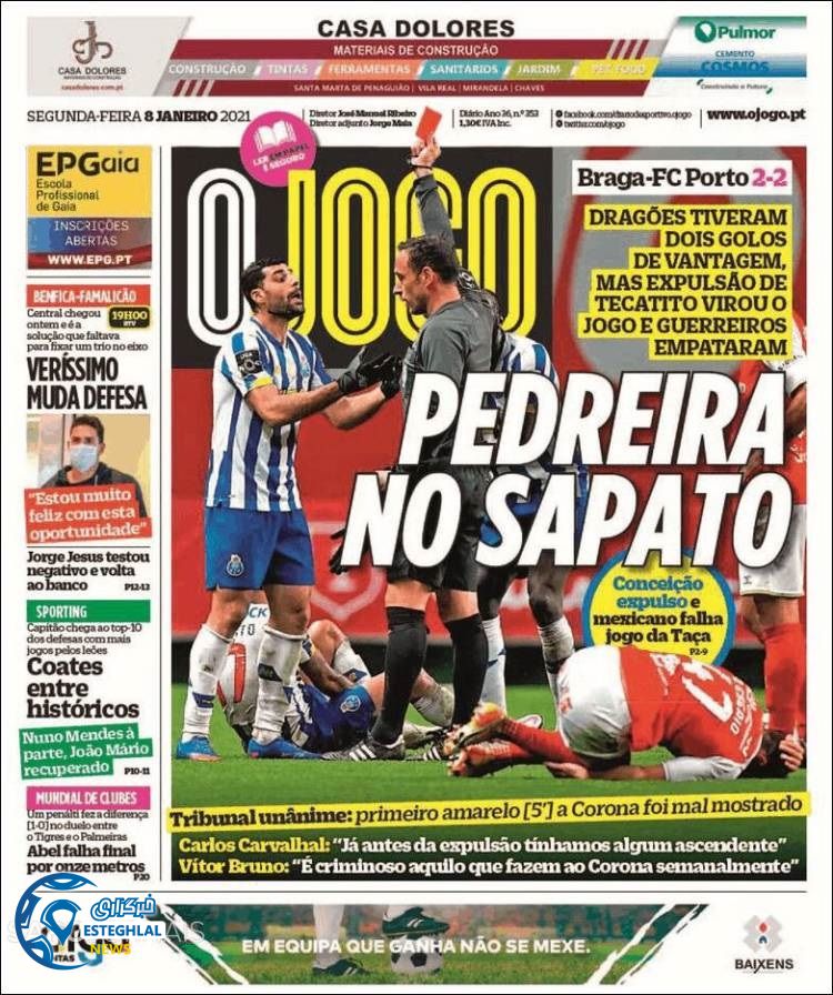 روزنامه ورزشی جوگو دوشنبه 20 بهمن 1399