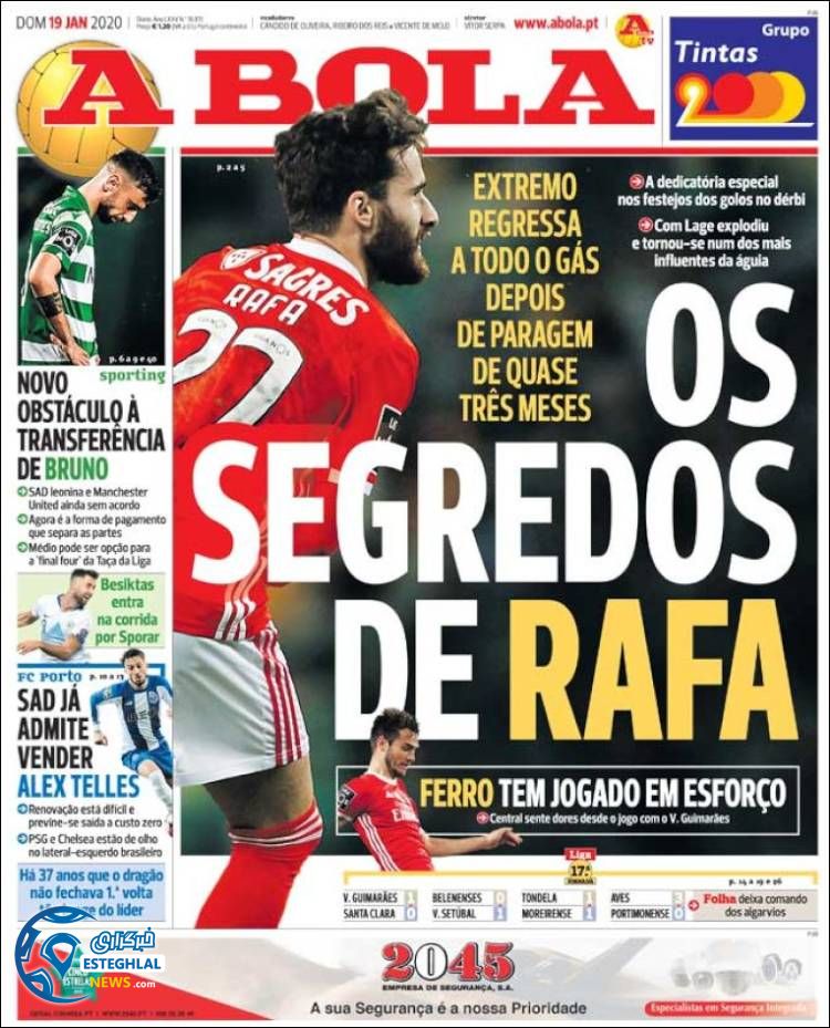 روزنامه ورزشی آبولا یکشنبه 29 دی 1398